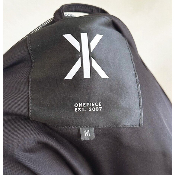 Onepiece Black Hooded Jumpsuit with White Details - Picture 6 of 9